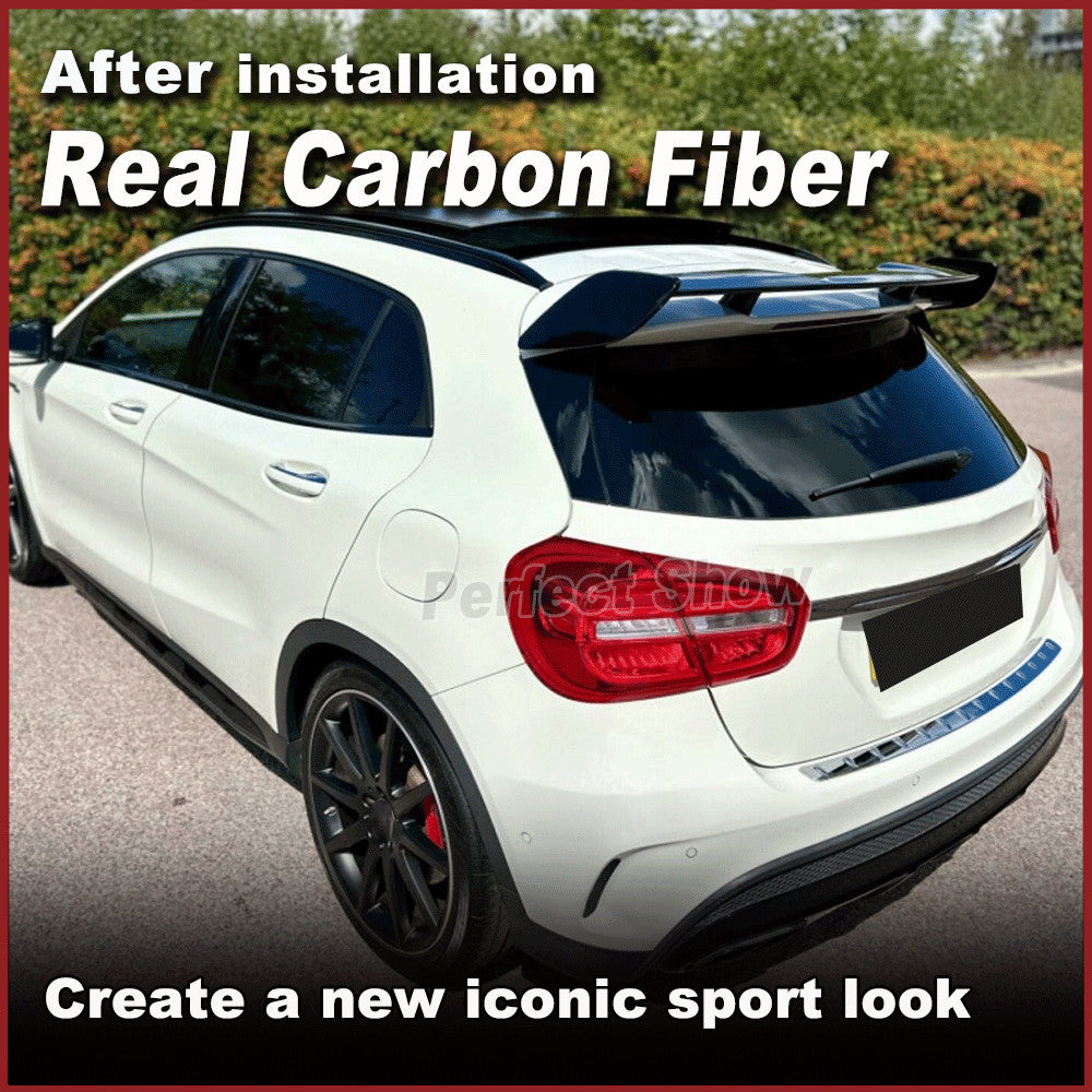 REAL CARBON Rear Roof Window Spoiler Fit for Benz X156 GLA200 GLA250 GLA45