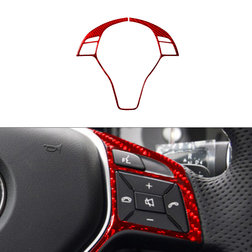 Red Steering Wheel Button Trim Cover A for Mercedes Benz CLA 2014-2018/GLA 15-18