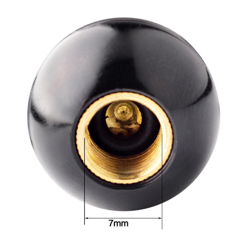 4 Car Tire Valve Stem Round Air Caps Billiards 8 Black Cover Bike/ATV Universal
