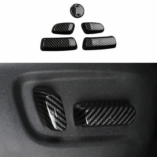 Carbon Fiber for Seat Adjustment Button Cover Trim for Toyota Highlander 2021 2022