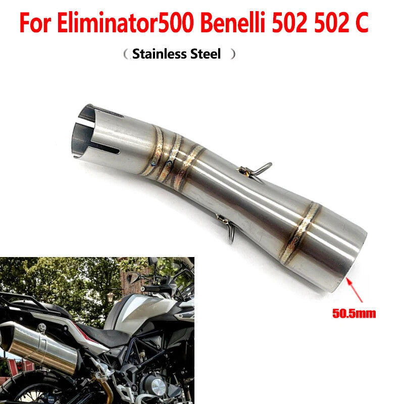 Slip On For Benelli 502 C Exhaust Escape System 51mm Muffler Link Pipe Connected