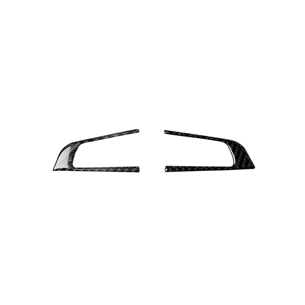 2X Carbon Fiber Steering Wheel Frame Cover Trim for Alfa Romeo Giulia 2017-2019