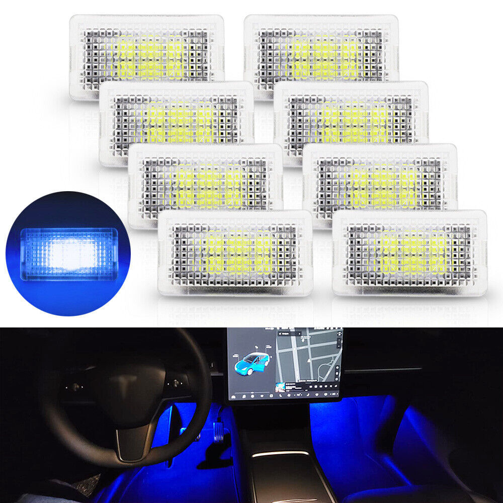 8Pcs Ultra Bright LED Door Trunk Lights Kit for 2016-2021 for Tesla Model 3/S/X/Y