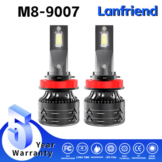 ?2x 9007 Hi Lo LED Headlight Bulbs 6000K 18000LM 12 Chips Super Bright Kit?