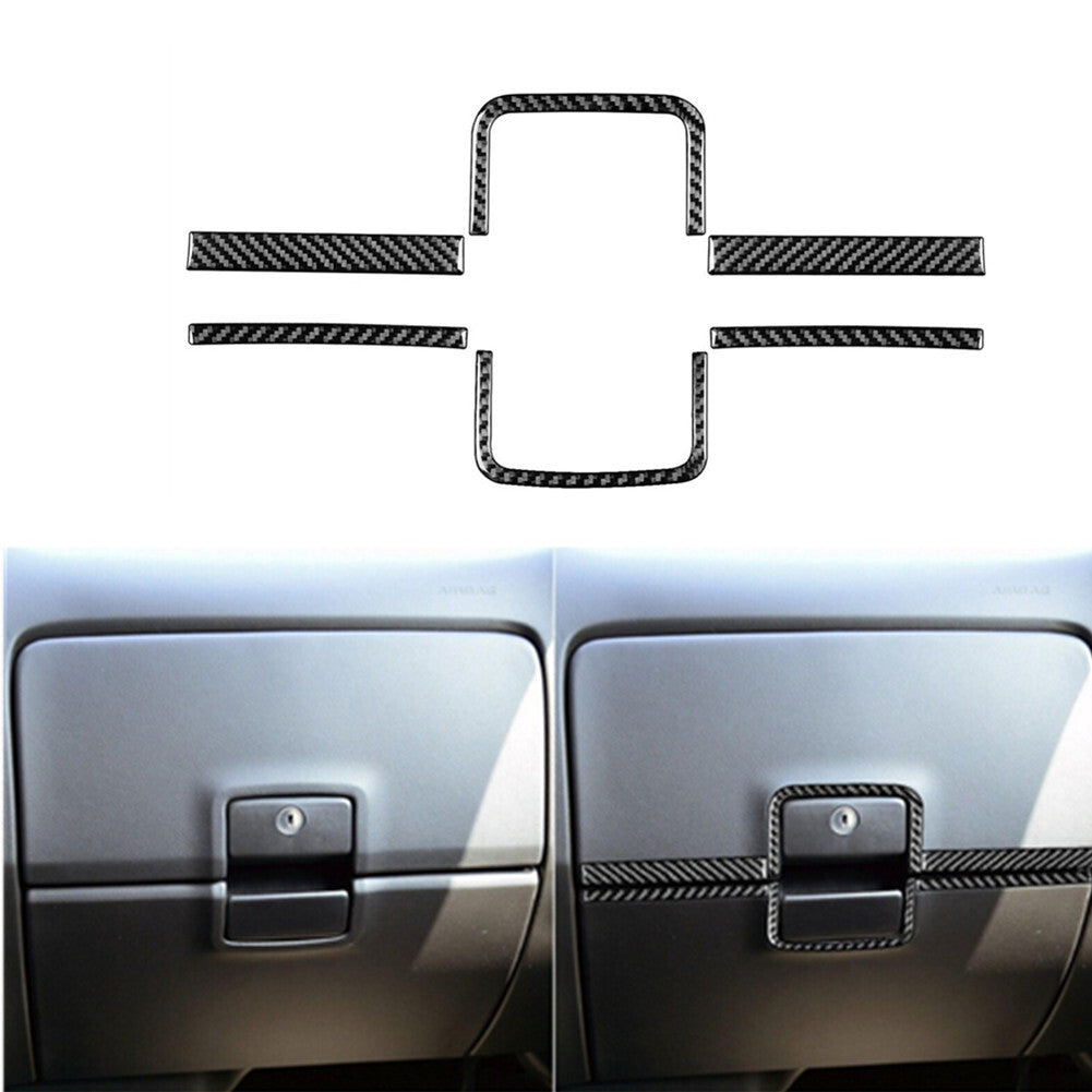 Carbon Fiber Upper Glove Box Accent Cover Trim For Silverado for GMC for SIERRA 2014-18