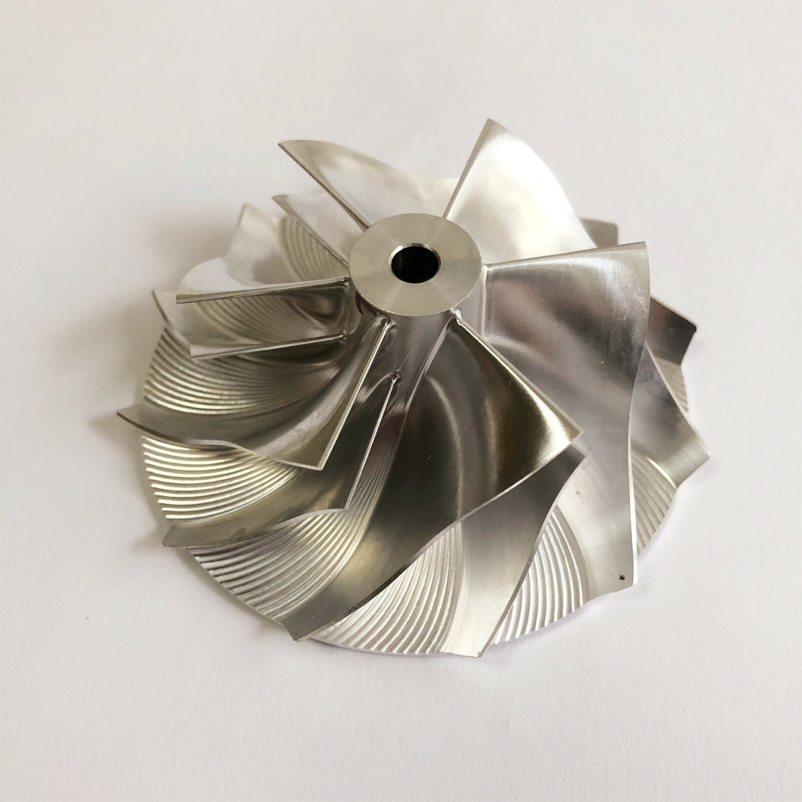 TD04HL 18G Reverse 50.38/68.00 mm 6+6 Blade Performance Billet Compressor Wheel