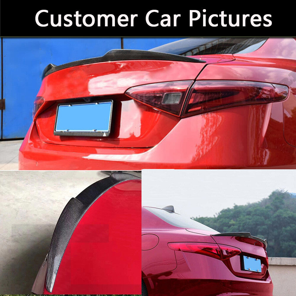 for Alfa Romeo Giulia Sedan 2015-2021 Carbon Fiber Rear Trunk Spolier Wing Lip