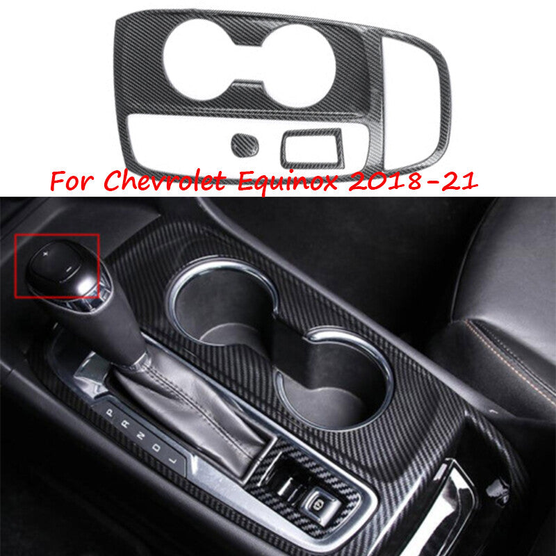 for Chevrolet Equinox 18-21 Carbon Fiber Central Console Gear Shift Panel Trim