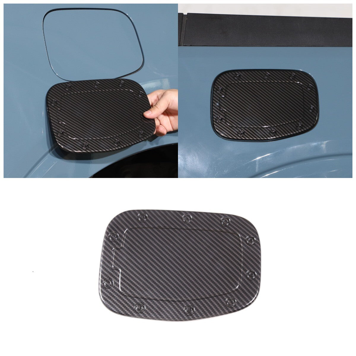 Carbon fiber interior door handle cup trim for BMW X5, X6, E70, E71 (2008-13, USA)