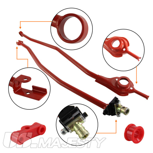 Shift Linkage w/ Bushing For 88-91 for Honda for Civic CRX EF B-Series B16 B18 Swap Red