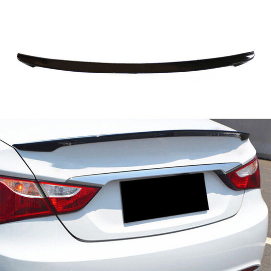 for Hyundai Sonata 2011-14 Gloss Black Rear Trunk Spoiler Lip Roof Tail Wing Bar
