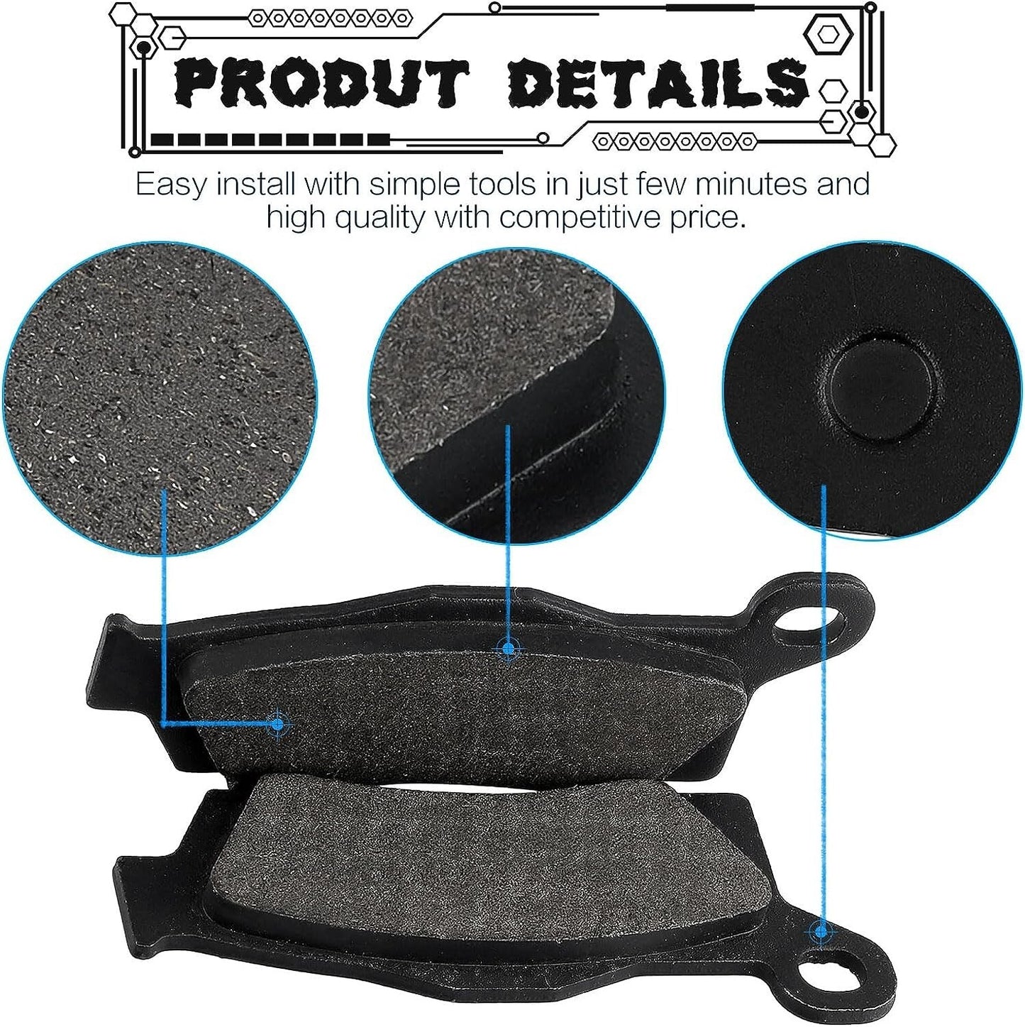 Brake Pad for Can-AM Outlander Max Renegade 1000 850 800 650 500 570 450 XMR