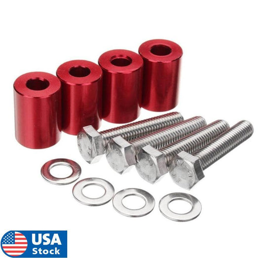 1 Billet Hood Vent Spacer Spacers Kits Red For 8Mm Turbo Engine All M?Otor Swap