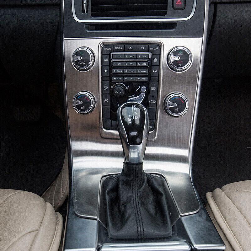 for Volvo S60 V60 2012-2019 Silver Steel Console AC Switch Control Panel Cover