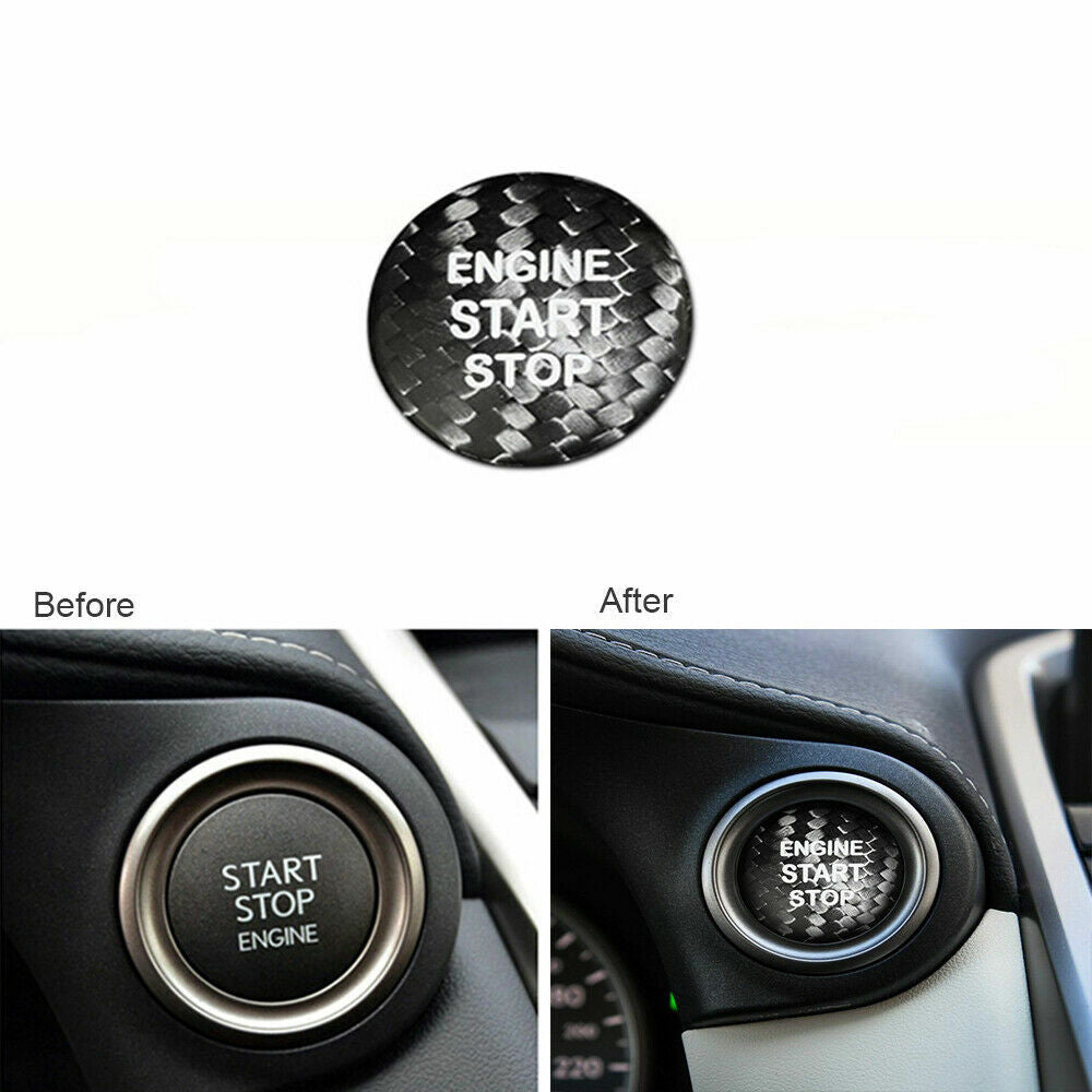 Black carbon fiber engine start button protective cover suitable for Lexus RX350 (2013-17)