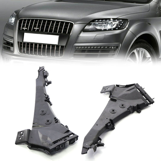 Pair Front Bumper Brackets Guide Retainer Support Fit for Audi Q7 2007-2015 Auto