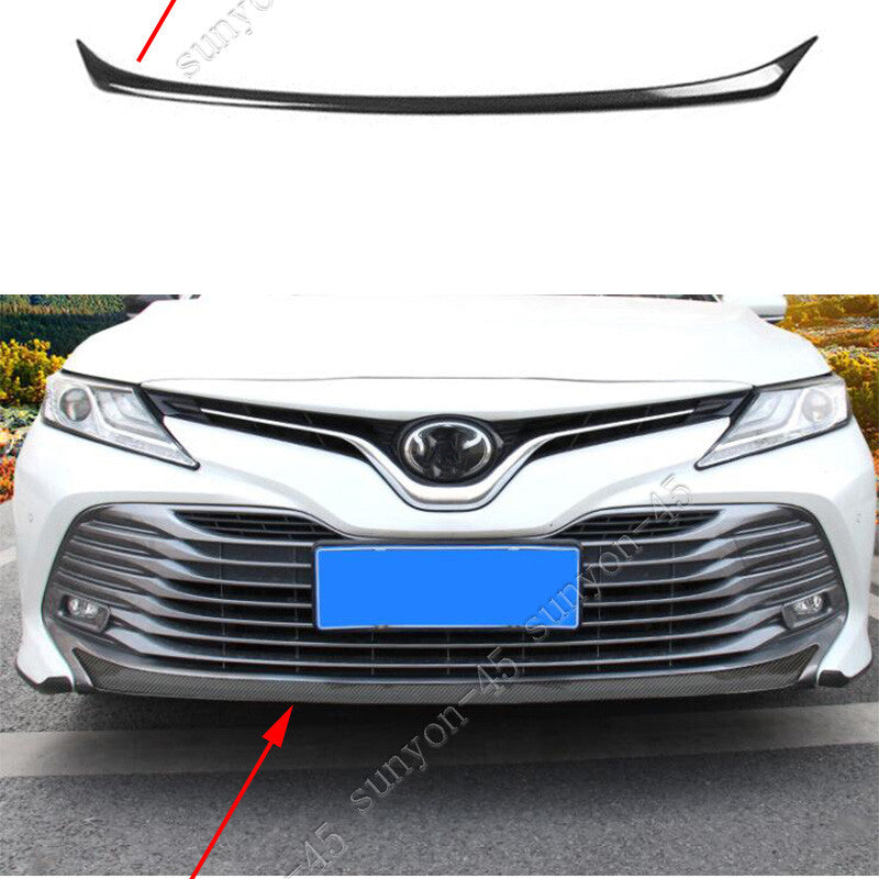 2019-2020 for Toyota for Camry L LE XLE front bumper Moulding cover Trim ABS carbon