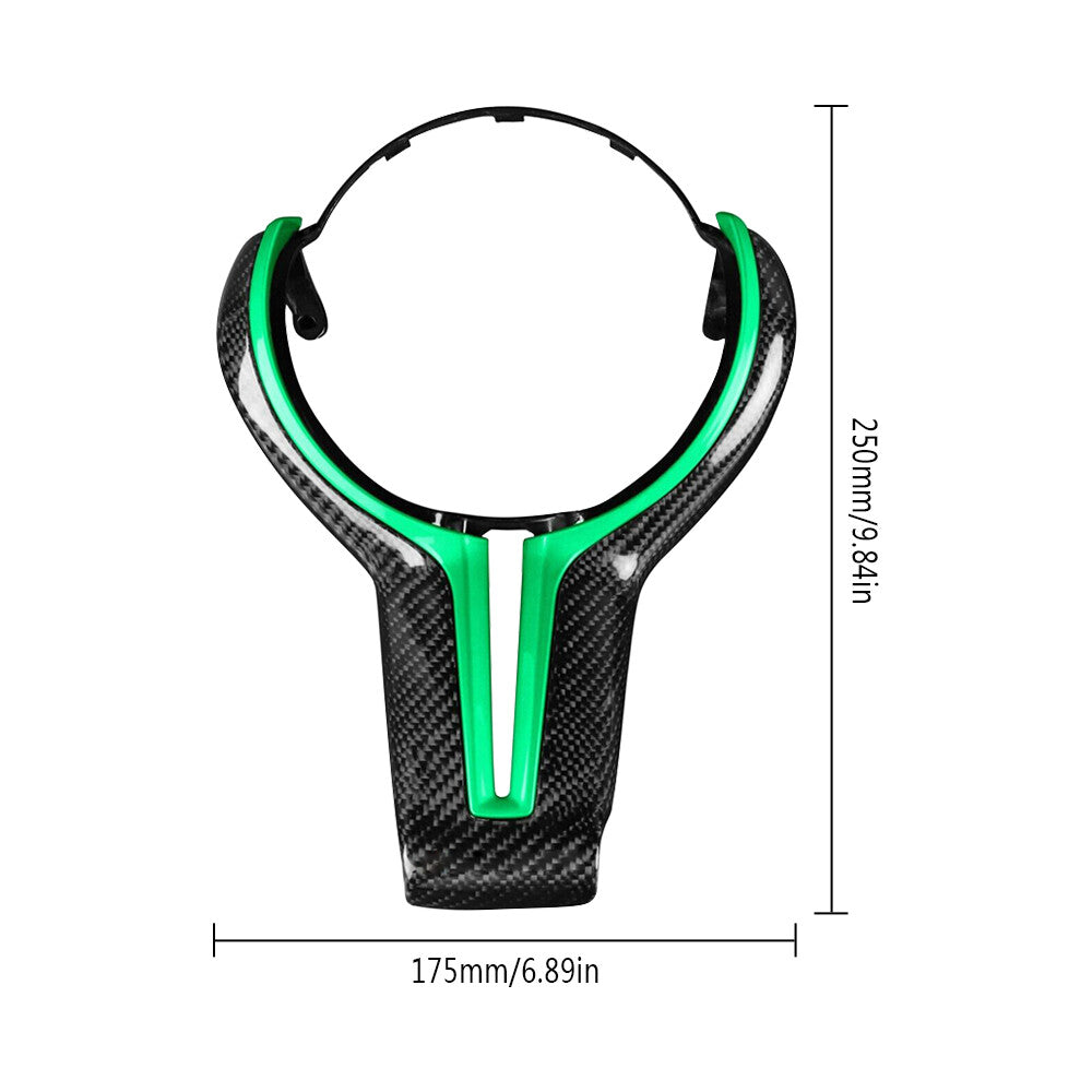 Green Carbon Fiber Steering Wheel Trim Fits For M series M4 F82 2014-2018