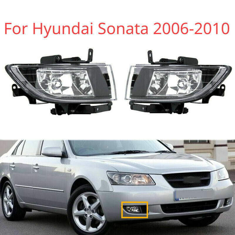 Pair Front Fog Light Driving Lamp Left Right Fit for Hyundai Sonata 2006-2010