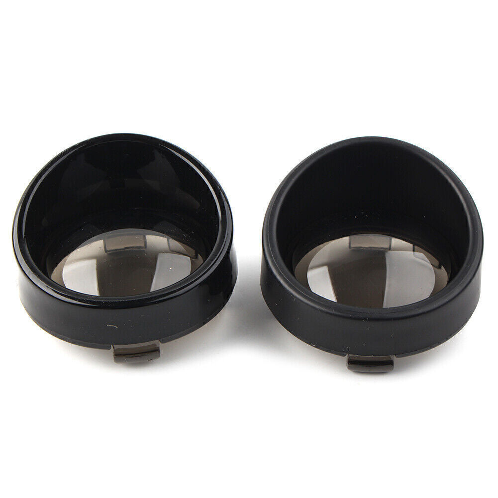Turn Signal Light Lens Cover Smoke Bezels Visor for Harley Davidson Softail cl