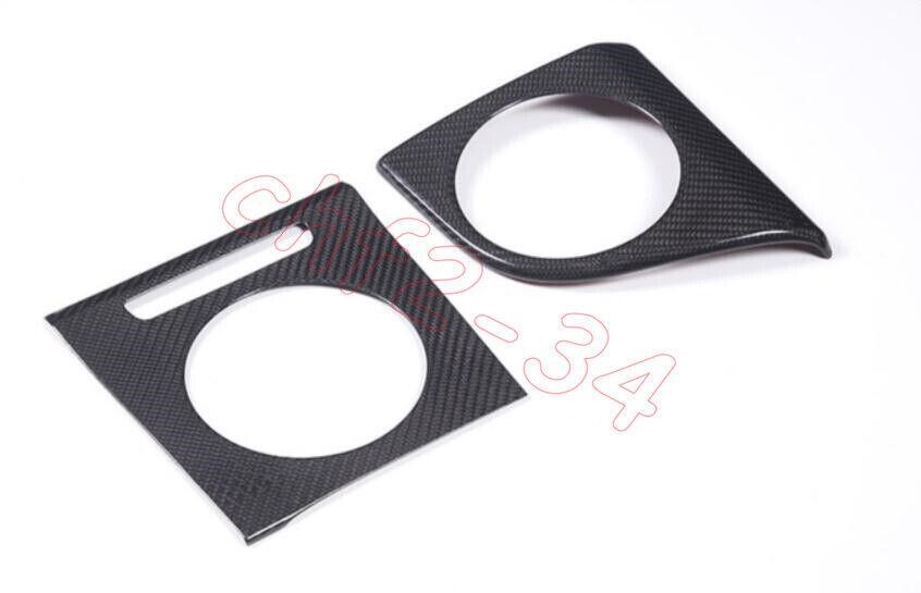for Porsche Taycan 2020-2023 Dry carbon Front for seat water cup frame Cover Trim