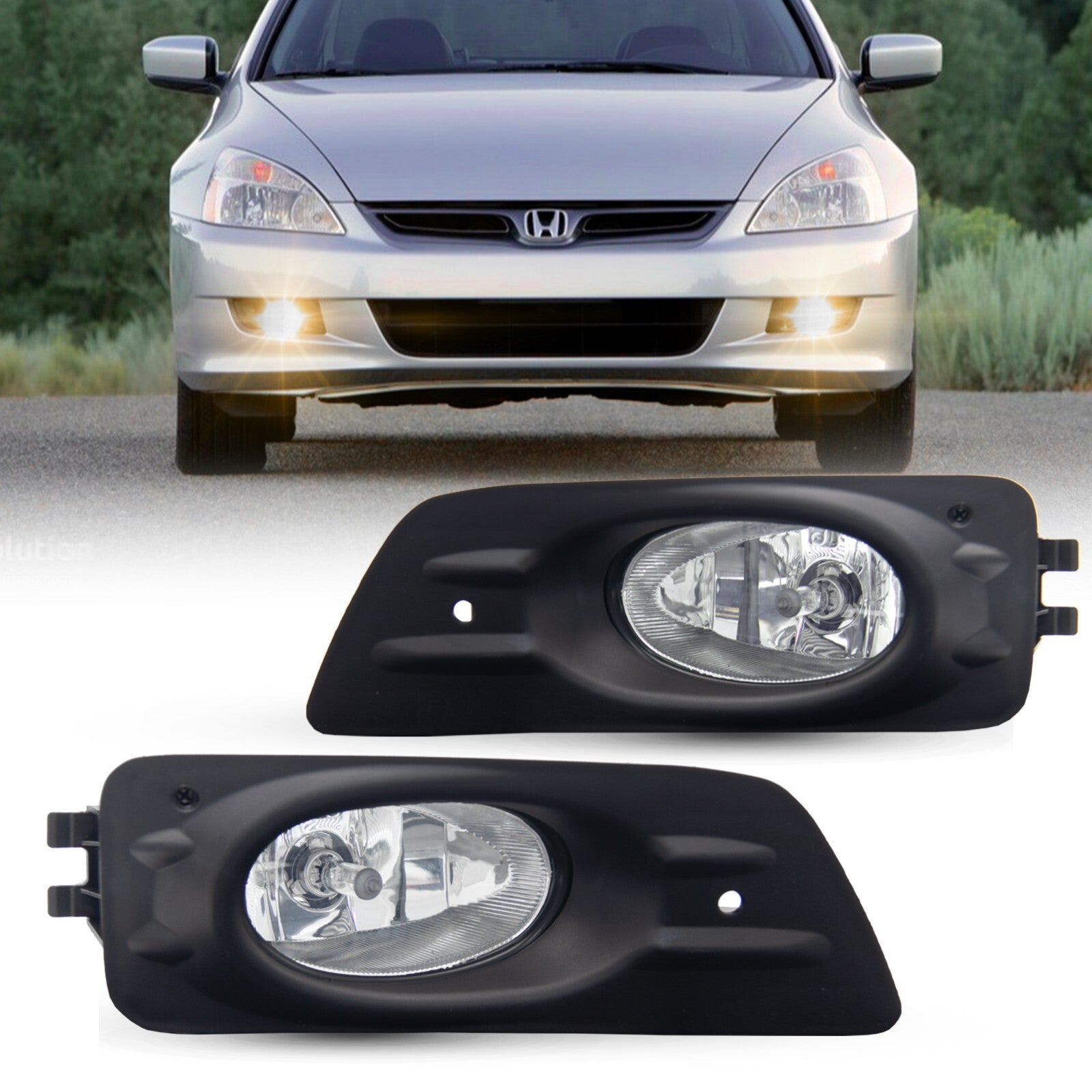 Fog light assembly replacement parts for 2006 and 2007 for Honda Accord sedans 4-door L+R