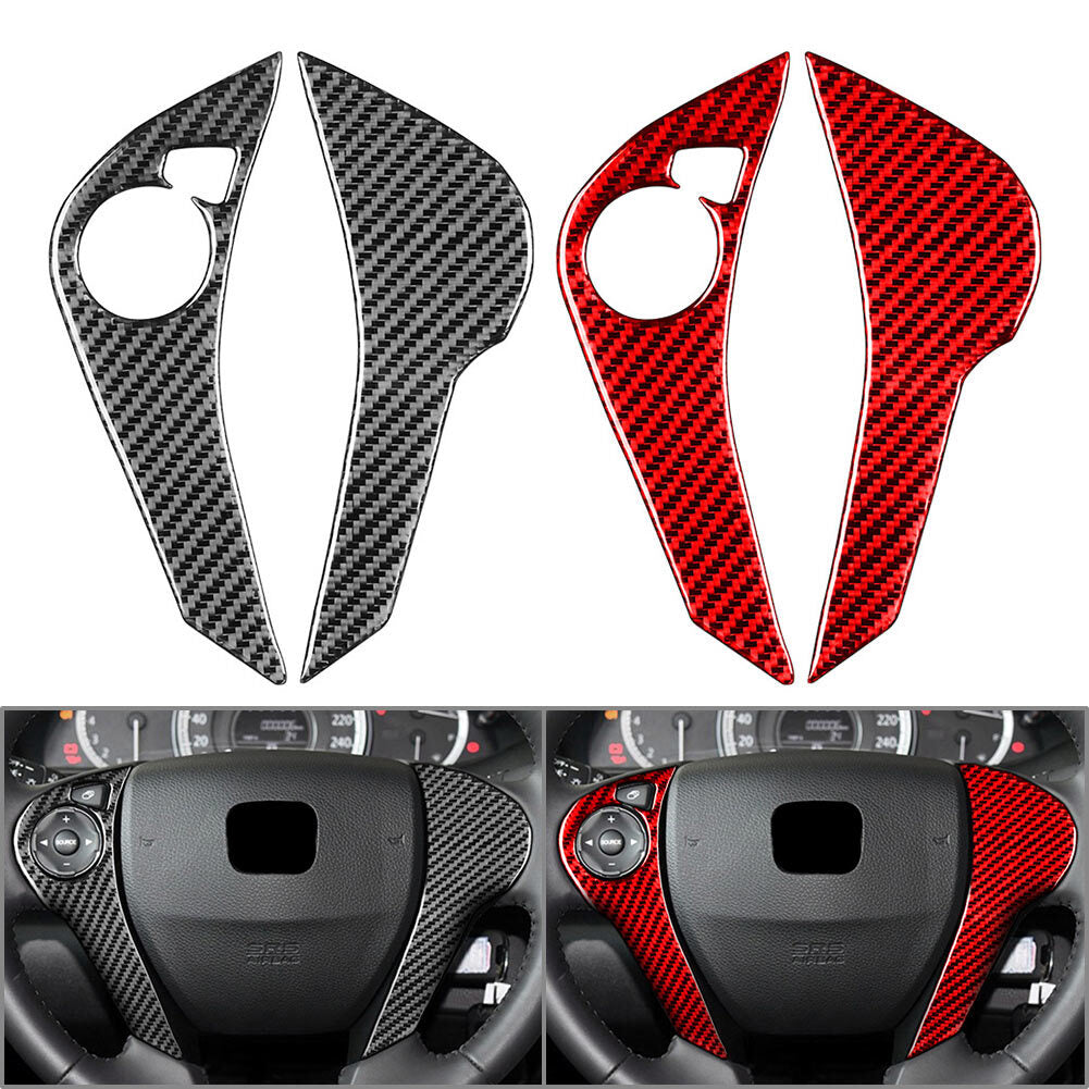 Carbon Fiber Steering Wheel Button Cover Fit for Honda Accord 2013-2017 14 15
