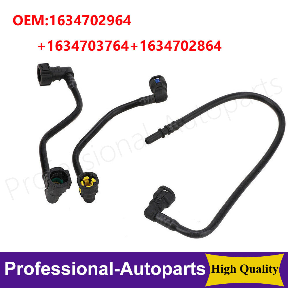 3-Piece Fuel Hose Line and Fuel Filter Kit for Mercedes-Benz ML320 ML430 ML55 AMG V6 V8 W163