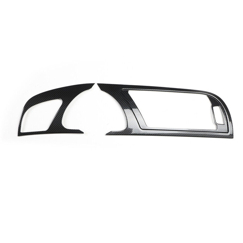 Car Inner Dashboard Panel Frame Cover Trim Fit for Audi A5 08-2016 Carbon Fiber