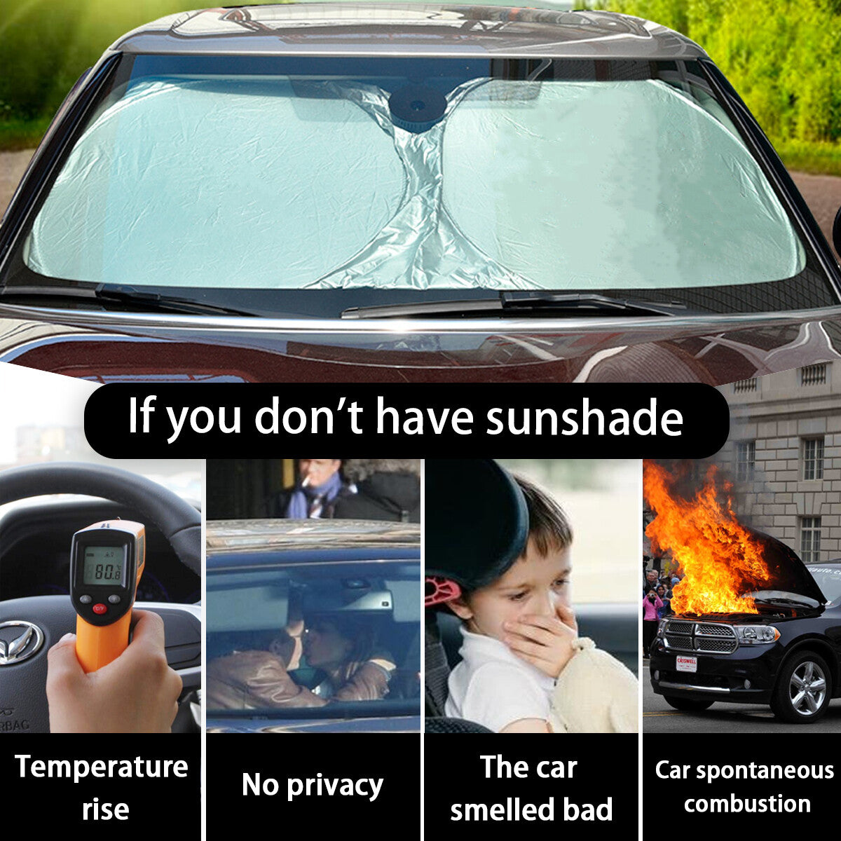 for BMW Auto Windshield Sun Shade Screen Heat UV Block Foldable Visor Cover