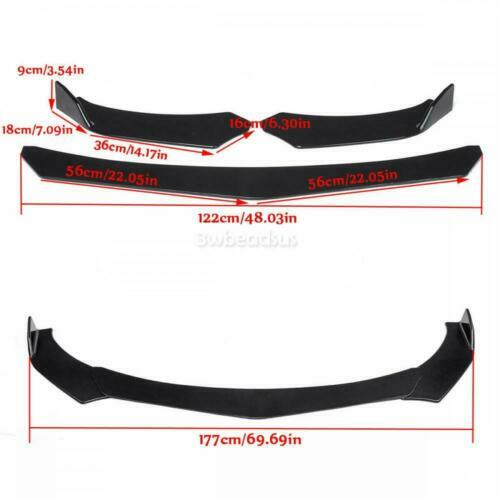 Front Bumper Lip Chin Splitter Spoiler for AUDI A3 A4 A5 A6 B6 B7 B8 B9 S3 S4 S5