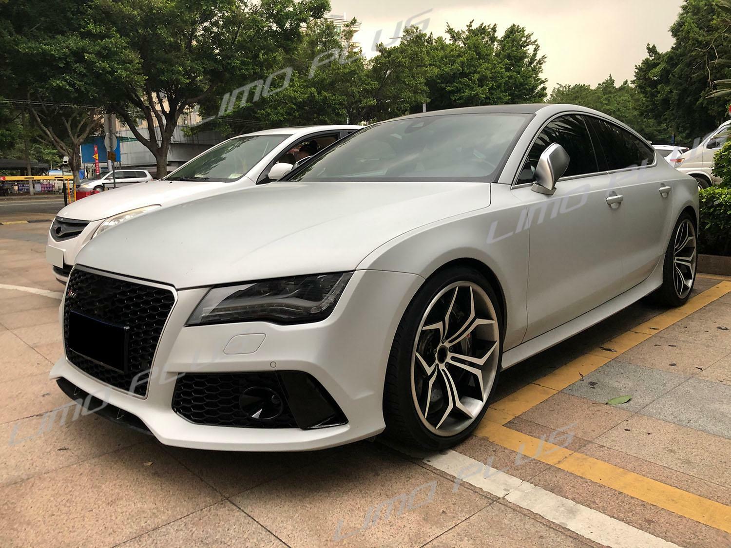Matt Chrome Mirror Cover Caps for AUDI S7 RS7 A7 4G8 2010-2017 W/O Lane Assist