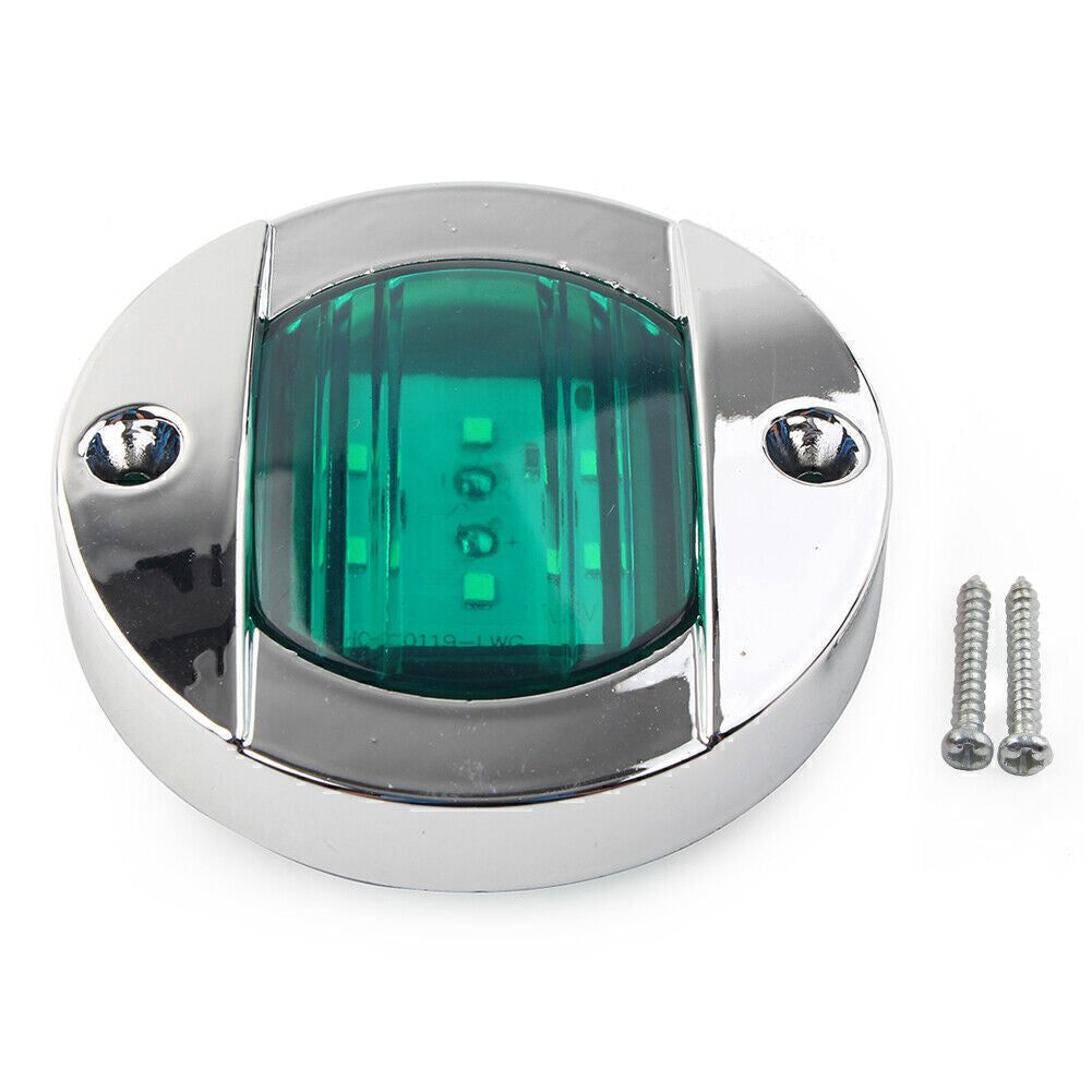 Round 24V LED Side Marker Trailer Lights For Truck Trailer RV Boat Green