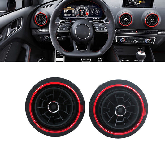 2pcs Red Dashboard Air Vent Conditioner Outlet for Audi A3 S3 RS3 2017-2018
