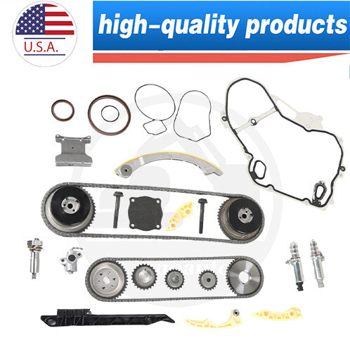 For GM Ecotec 2.2L2.4L Timing Chain Kit VCT Selenoid Actuator Gear Cover Gasket