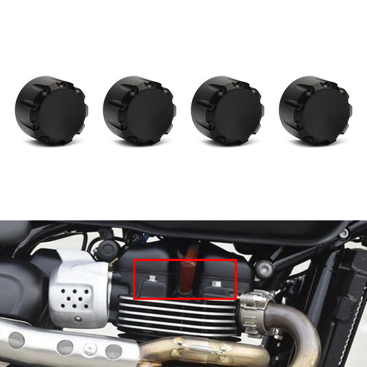 Billet Machined Head Bolt Mutter Abdeckkappe f¨¹r T120 Thruxton 4 St¨¹ck Schwarz
