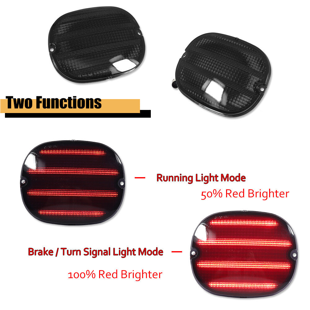 (Set/4) Smoked LED Brake Light and Taillight Lens Kit for 1990-1996 for Chevrolet for Corvette C4