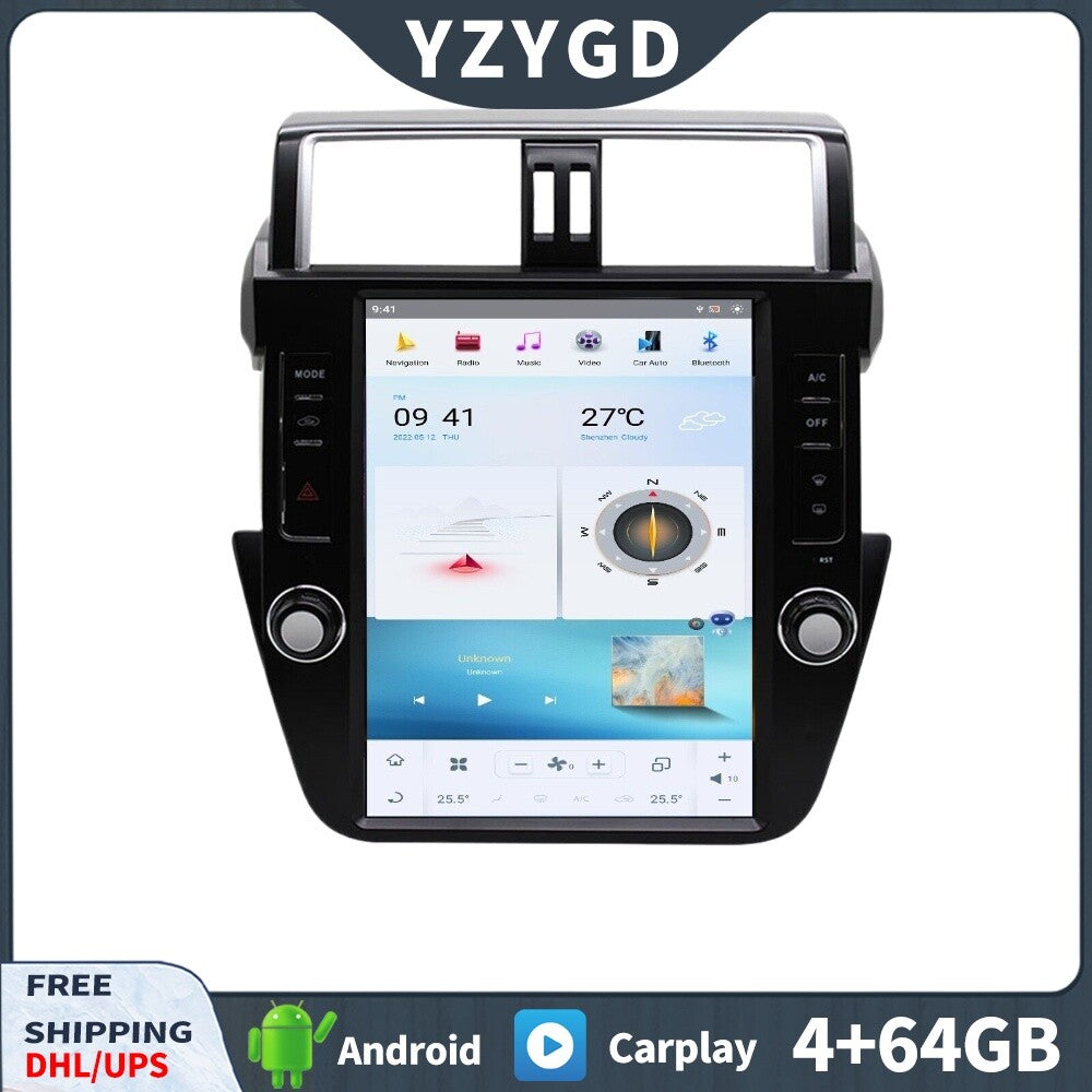 for Toyota for Land Cruiser Prado 150 2014-2017 Android Car Radio CarPlay Screen 64G