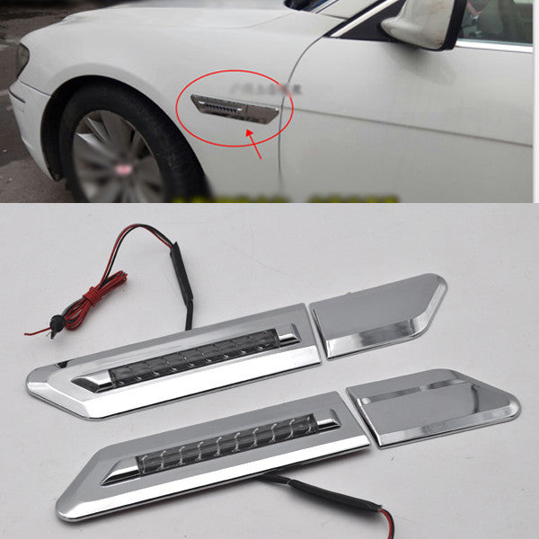 2x Error chrome LED Side Marker signal DRL Light for BMW E65 E66 E67 01-08