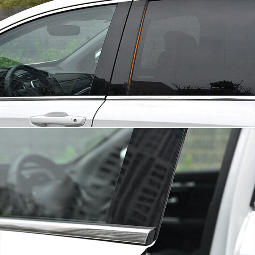 for Honda CR-V 2012-2016 6pc Black Pillar Posts Set Door Trim Piano Cover Kit