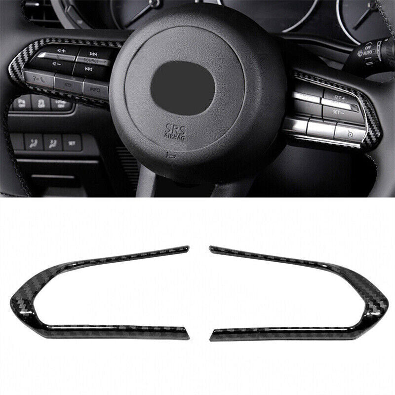 3P for Mazda CX-50 CX50 2023-25 Carbon Fiber ABS Steering Wheel Decor Cover Trim