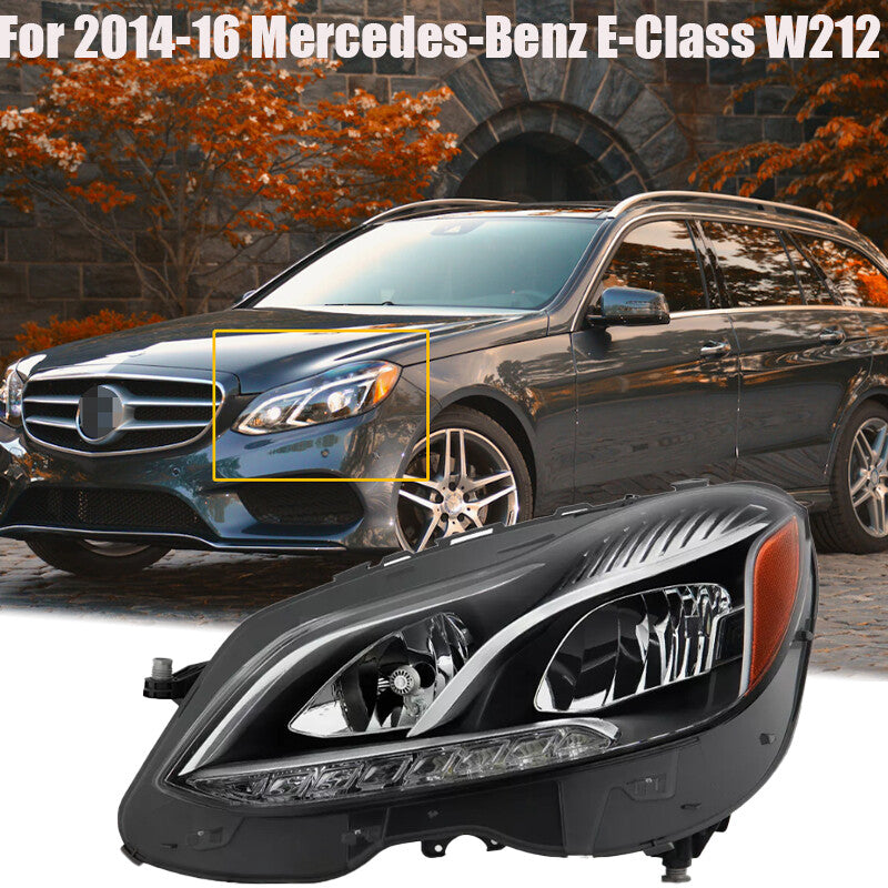 FULL LED Headlight LH Driver For 14-16 for Mercedes-Benz E-Class W212 Facelift Sedan