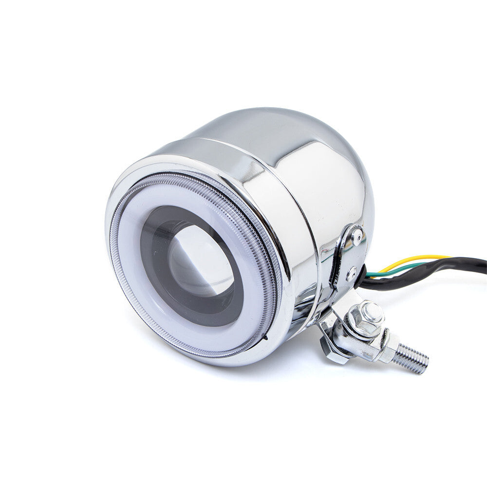 LED motorcycle headlights, fog lights, angel eyes, Bobber Chopper racing lights