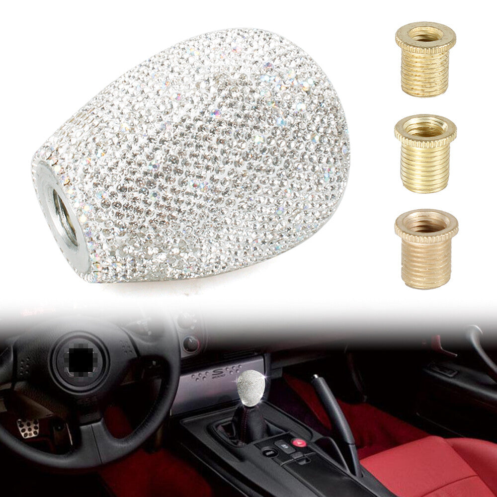 Shift Knob Shifter Car Gear Lever Head Rhinestone Bling Diamond for MT/AT