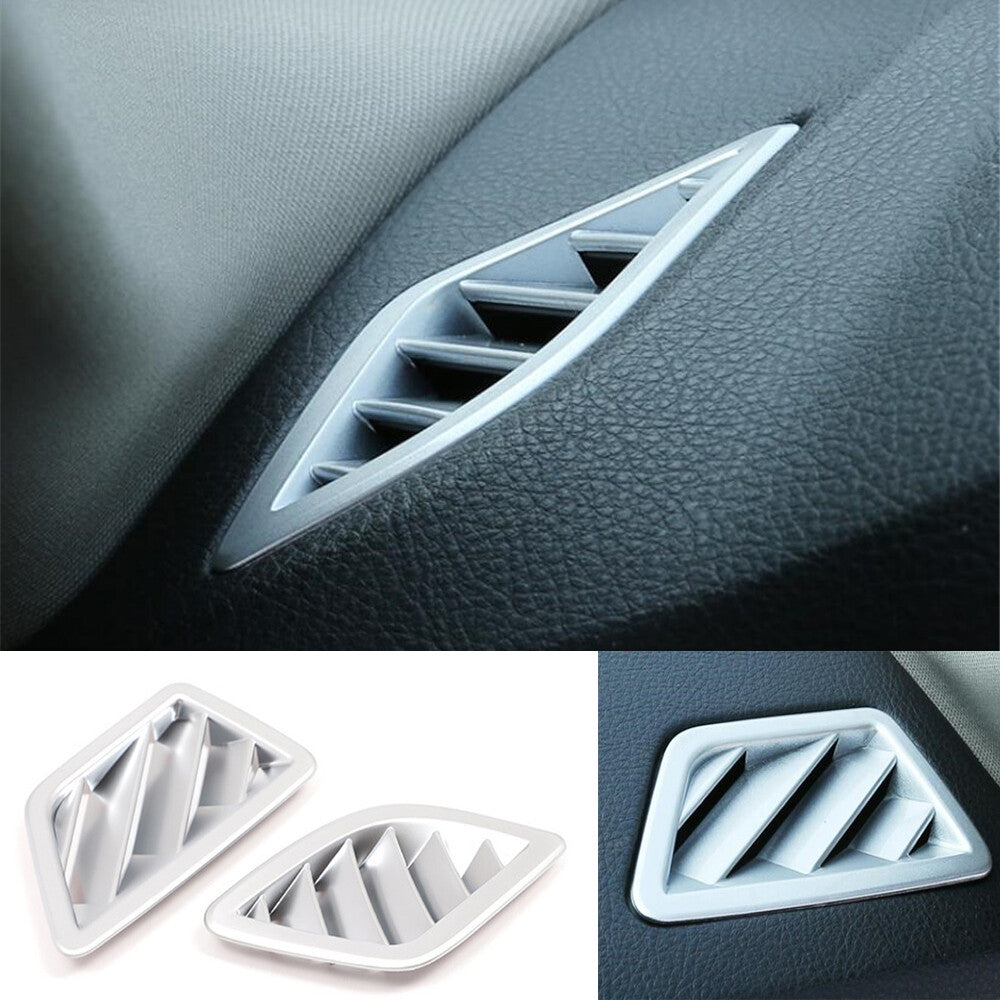 2¡ÁSilver ABS Dashboard Air Vent Outlet Panel Trim for BMW 5 Series F10 2011-2017