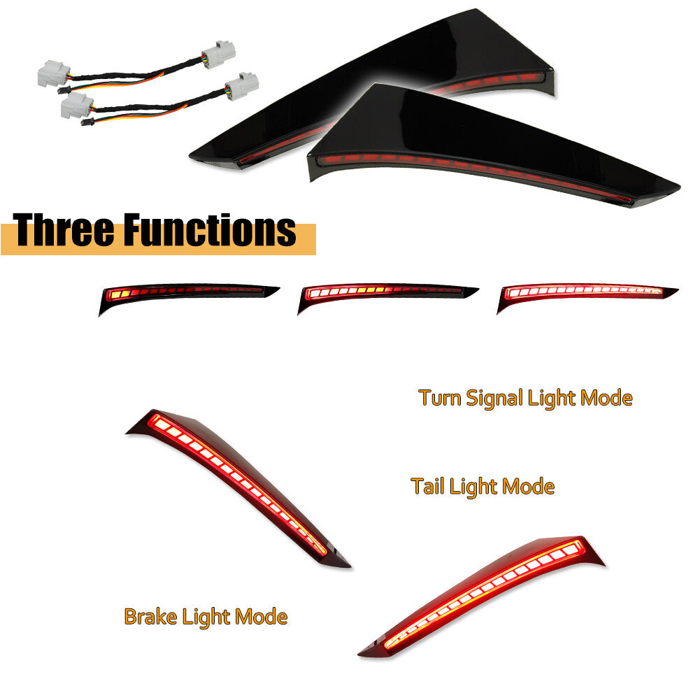 2-Piece LED Red Rear Bumper Reflector Tail Brake Lights for 2021-2023 for Toyota Cinna