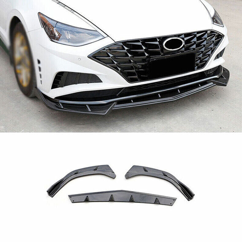 for Hyundai Sonata 20-23 Carbon Fiber ABS Front Bumper Lip Chin Splitter Spoiler