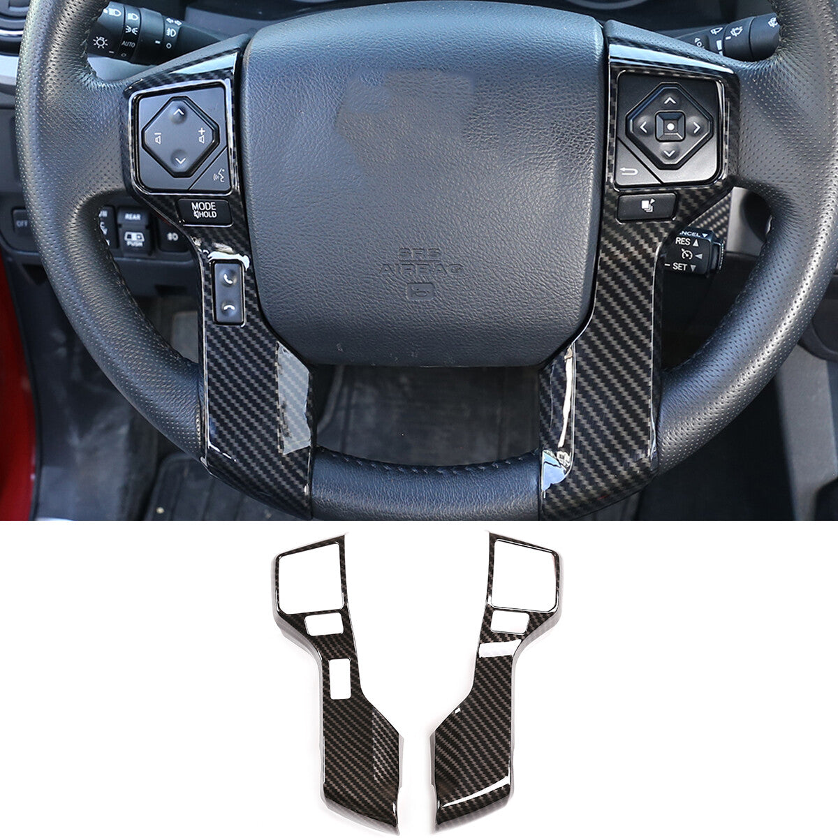 Black stainless steel front grille ventilator trim for Toyota FJ Cruiser 07-21