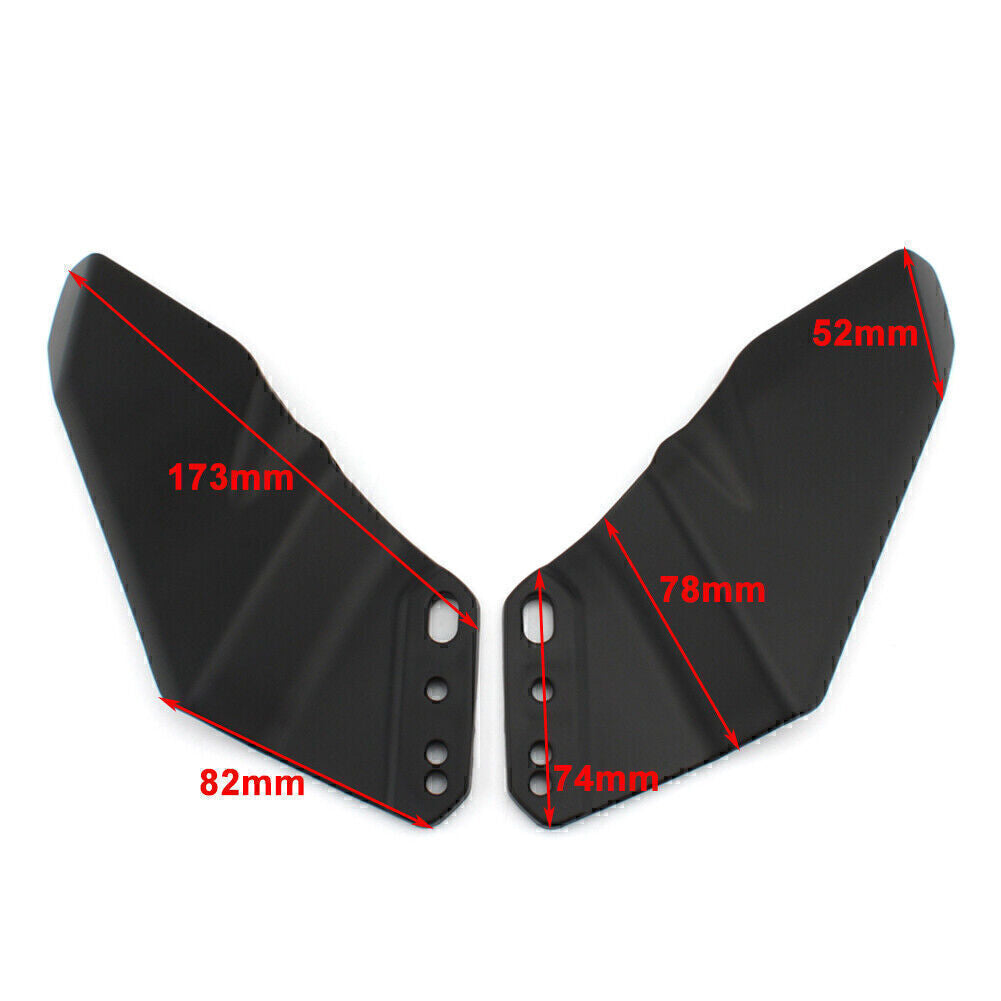 Matte Black Wing Spoiler for Kawasaki 250 300 400 650R ZX6R/10R Z800 for Honda