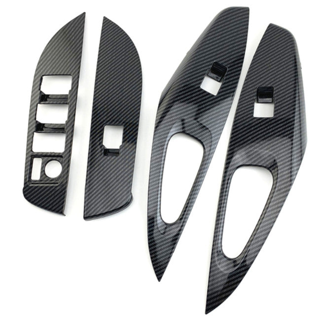 for Toyota for Corolla Hatchback 2019-20 Carbon Fiber Door Window Switch Cover Trim